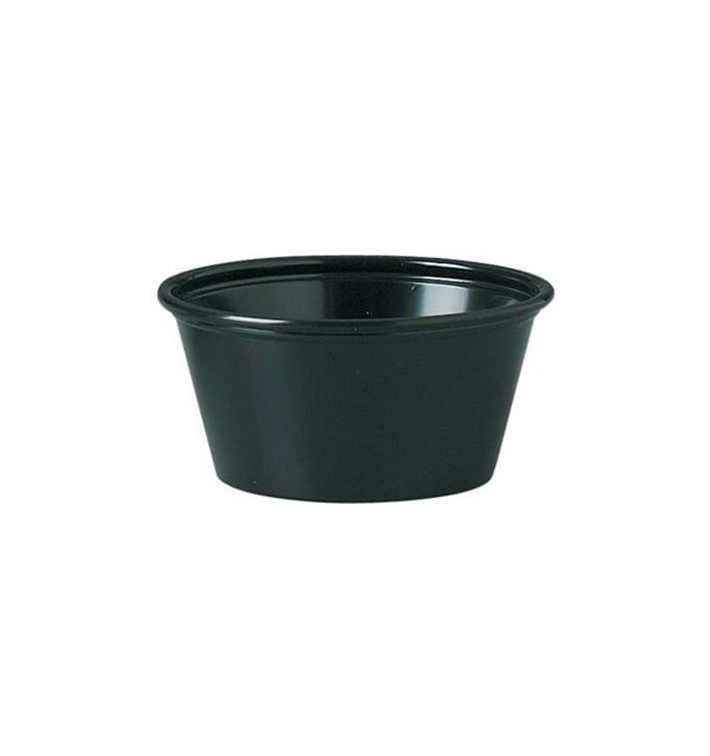 Miski na Sos PP Czarni 60ml Ø6,6cm (2500 Sztuk) Miski na Sos PP Czarni 60ml Ø6,6cm (2500 Sztuk)