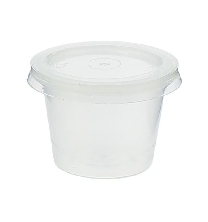 Miski na Sos PP Przezroczyste z Pokrywką 33ml (3000 Sztuk) Miski na Sos PP Przezroczyste z Pokrywką 33ml (3000 Sztuk)