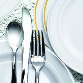 Nóż Plastikowe Srebrne 200mm (50 Sztuk)