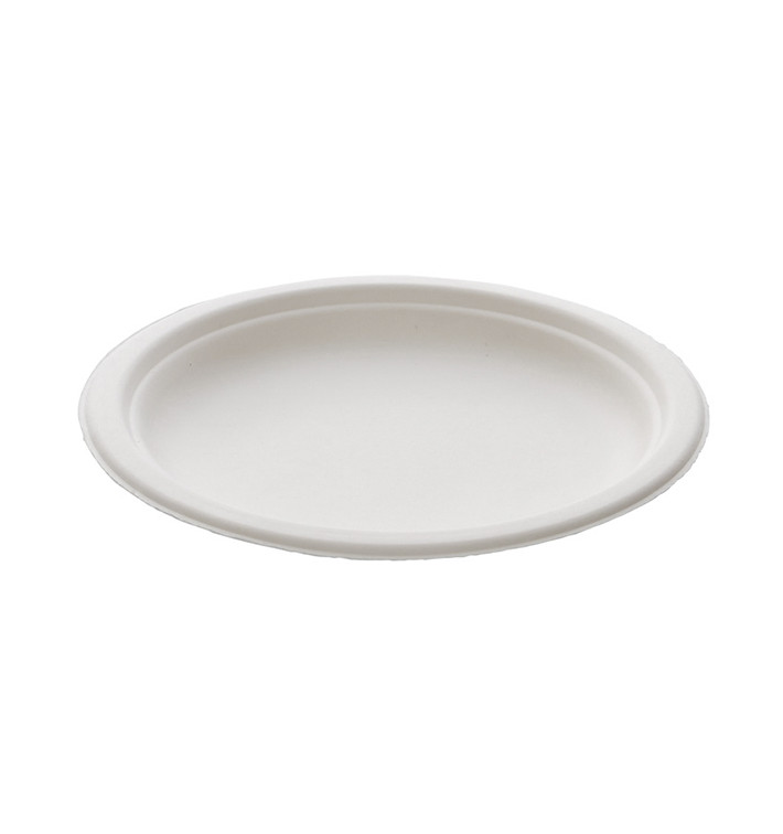 Talerz Trzciny Cukrowej Białe Ø180mm (25 Sztuk) Talerz Trzciny Cukrowej Białe Ø180mm (25 Sztuk)