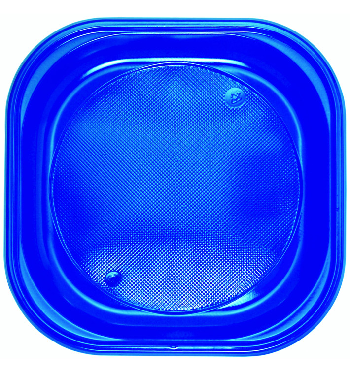 Talerz Plastikowe PS Kwadratowi Niebieski Ciemny 200x200mm (720 Sztuk) Talerz Plastikowe PS Kwadratowi Niebieski Ciemny 200x200mm (720 Sztuk)