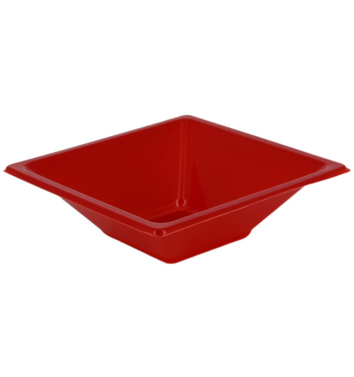 Miski Plastikowe PS Kwadratowi Czerwerne 12x12cm (720 Sztuk) Miski Plastikowe PS Kwadratowi Czerwerne 12x12cm (720 Sztuk)