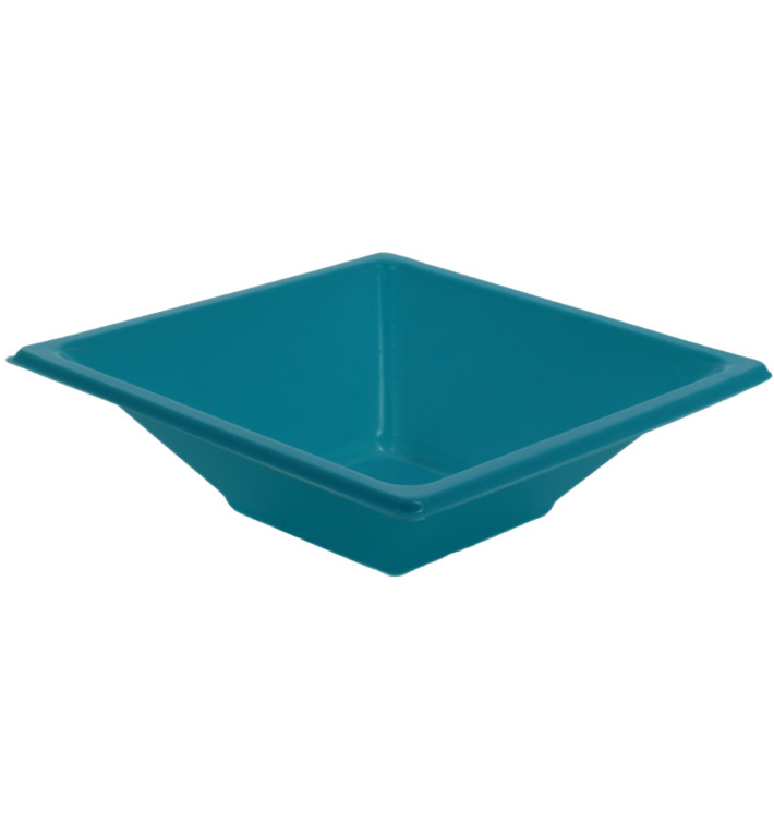 Miski Plastikowe PS Kwadratowi Turkusowe 12x12cm (12 Sztuk) Miski Plastikowe PS Kwadratowi Turkusowe 12x12cm (12 Sztuk)