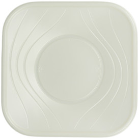 Talerz Plastikowe PP "X-Table" Kwadratowi Perła 230mm (8 Sztuk)