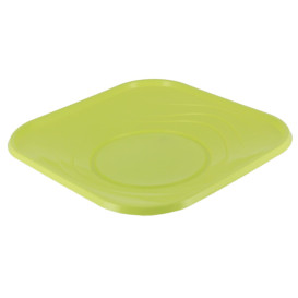 Talerz Plastikowe PP "X-Table" Kwadratowi Limonka 180mm (8 Sztuk)