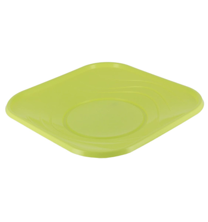 Talerz Plastikowe PP "X-Table" Kwadratowi Limonka 230mm (120 Sztuk)