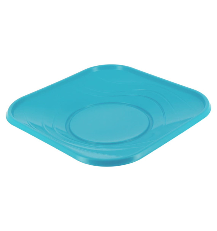 Talerz Plastikowe PP "X-Table" Kwadratowi Turkusowe 230mm (120 Sztuk) Talerz Plastikowe PP "X-Table" Kwadratowi Turkusowe 230mm (120 Sztuk)