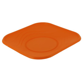 Talerz Plastikowe PP "X-Table" Kwadratowi Orange 180mm (8 Sztuk)