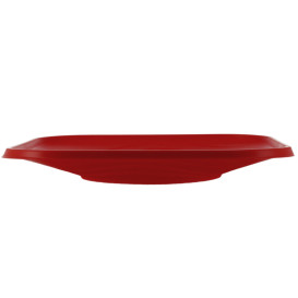 Talerz Plastikowe PP "X-Table" Kwadratowi Czerwerne 230mm (8 Sztuk)