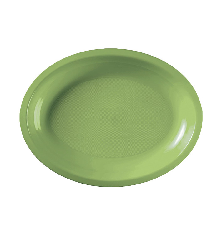 Tacki Owal Zielony Limonka Round PP 315x220mm (25 Sztuk) Tacki Owal Zielony Limonka Round PP 315x220mm (25 Sztuk)