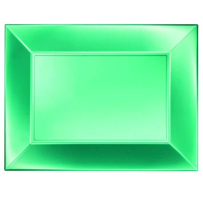 Tacki Plastikowe Zielone Nice Pearl PP 345x230mm (60 Sztuk) Tacki Plastikowe Zielone Nice Pearl PP 345x230mm (60 Sztuk)