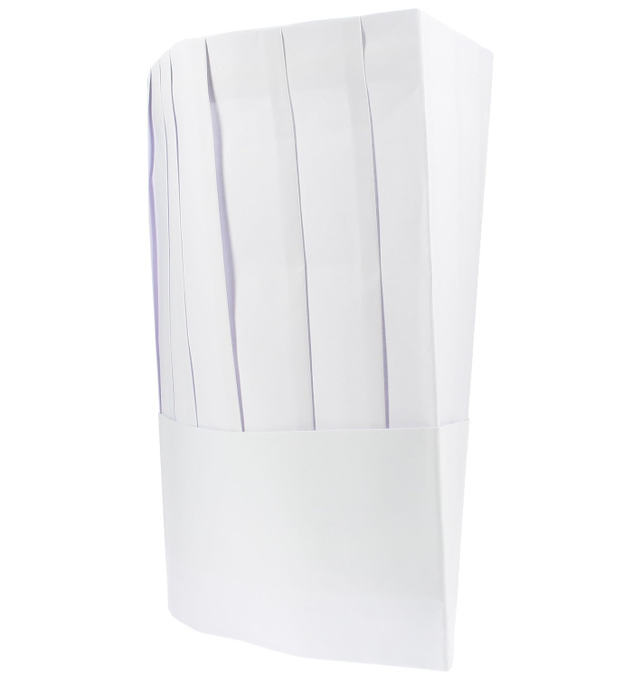 Disposable Paper Chef Hat Pinstripe (10 Units) Disposable Paper Chef Hat Pinstripe (10 Units)