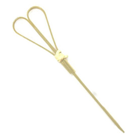 Szpikulce do Mięsa Bambusowe Dekoracje Serce 120 mm (100 Sztuk)
