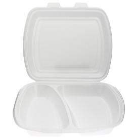 Pojemniki Styropianowe MenuBox 2 K. Białe 240x210x70mm (250 Sztuk)
