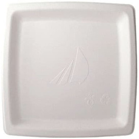 Talerz Kwadratowi Trzciny Cukrowej Białe 170mm (1000 Sztuk)