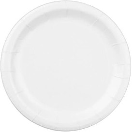 Talerz Papierowe Białe Biodegradowalny Ø23 cm (100 Sztuk)