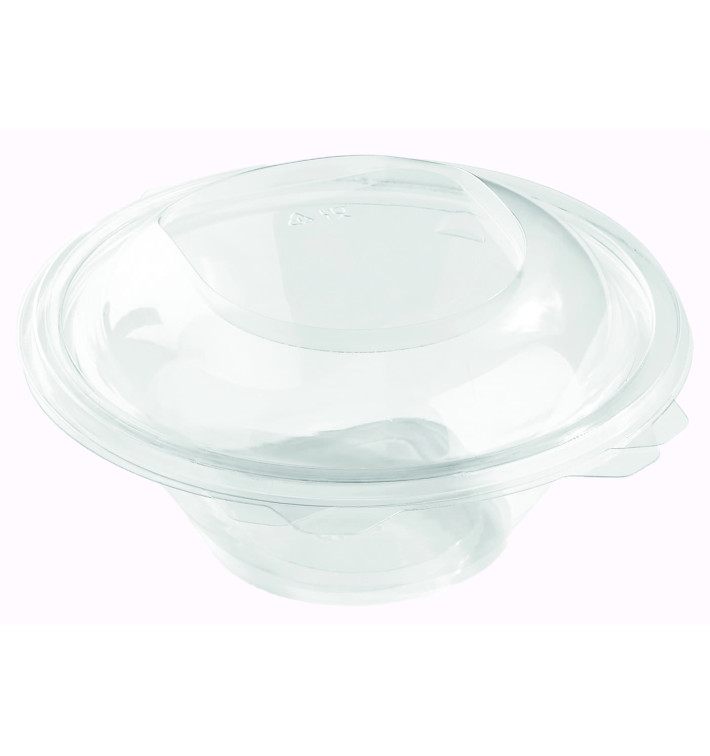 Miski Okrągły z Pokrywką Zawiasie PET 600ml (200 Sztuk) Miski Okrągły z Pokrywką Zawiasie PET 600ml (200 Sztuk)