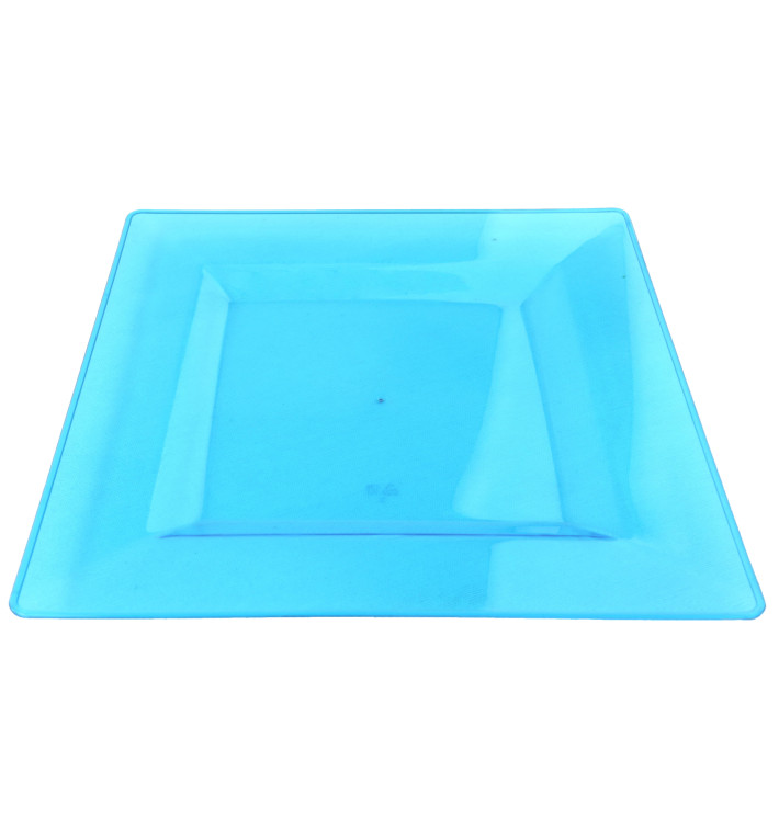 Talerz Plastikowe Kwadratowi Bardzo Sztywny Turkusowe 20x20cm (88 Sztuk) Talerz Plastikowe Kwadratowi Bardzo Sztywny Turkusowe 20x20cm (88 Sztuk)