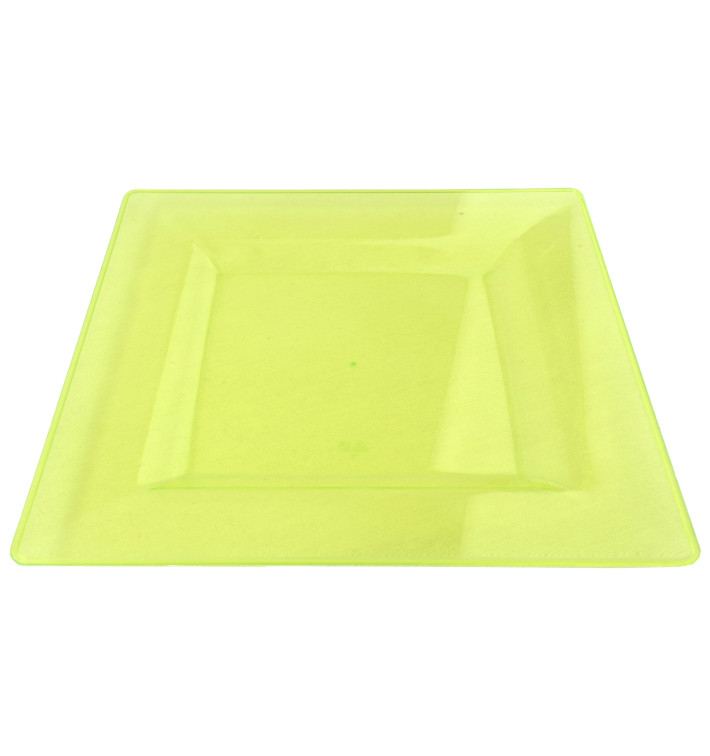 Talerz Plastikowe Kwadratowi Bardzo Sztywny Zielone 20x20cm (88 Sztuk) Talerz Plastikowe Kwadratowi Bardzo Sztywny Zielone 20x20cm (88 Sztuk)