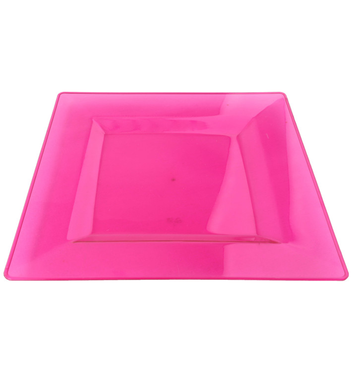 Talerz Plastikowe Kwadratowi Bardzo Sztywny Malina 20x20cm (88 Sztuk) Talerz Plastikowe Kwadratowi Bardzo Sztywny Malina 20x20cm (88 Sztuk)