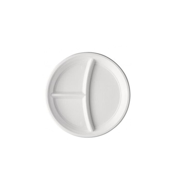 Talerz Plastikowe PS 3 Przegródkami 220 mm (1400 Sztuk) Talerz Plastikowe PS 3 Przegródkami 220 mm (1400 Sztuk)