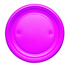 Talerz Plastikowe PS Płaski Fuchsia Ø170mm (50 Sztuk)