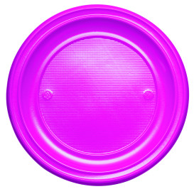 Talerz Plastikowe PS Płaski Fuchsia Ø220mm (30 Sztuk)