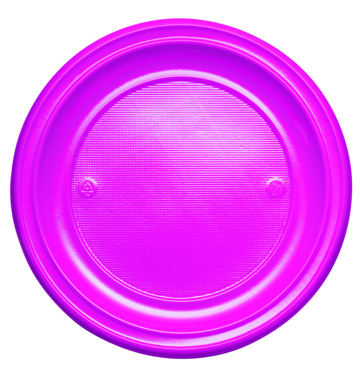 Talerz Plastikowe PS Płaski Fuchsia Ø220mm (30 Sztuk) Talerz Plastikowe PS Płaski Fuchsia Ø220mm (30 Sztuk)