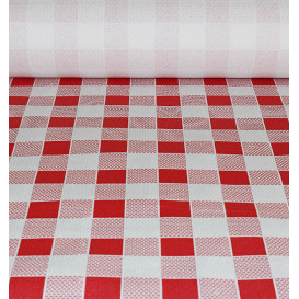 Obrus Papierowy w Rolce i Kratkę Czerwerne 1x100m. 40g (6 Sztuk)