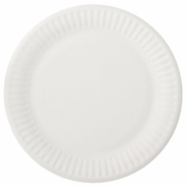 Talerz Papierowe Białe Ø15 cm (100 Sztuk)