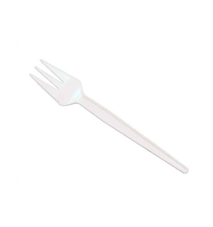 Widelczyki Ząbkowani Plastikowe PS Białe 135 mm (200 Sztuk) Widelczyki Ząbkowani Plastikowe PS Białe 135 mm (200 Sztuk)