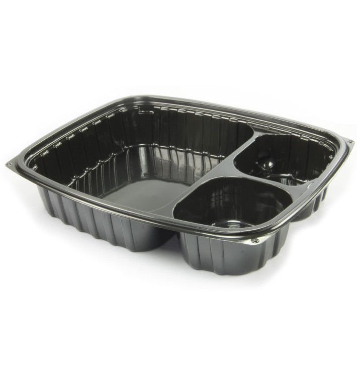Pojemniki Plastikowe OPS "ClearPac" 3 C. Czarni 887ml (252 Sztuk) Pojemniki Plastikowe OPS "ClearPac" 3 C. Czarni 887ml (252 Sztuk)