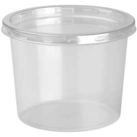 Miski rPET DeliLite z Pokrywką 13,2Oz/374ml (50 Sztuk)