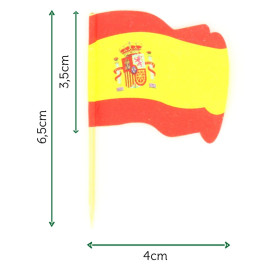 Wykałaczki z Flagami "España" 65mm (14.400 Sztuk)