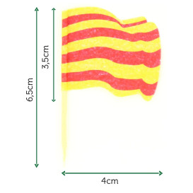Wykałaczki z Flagami "Cataluña" 65mm (14.400 Sztuk)