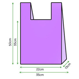 Reklamówki Plastikowe Zrywki 35x50cm Liliowa (200 Sztuk)