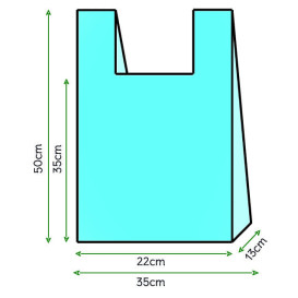 Reklamówki Plastikowe Zrywki 35x50cm Niebieski (200 Sztuk)