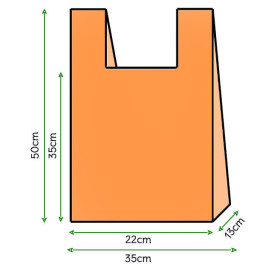 Reklamówki Plastikowe Zrywki 35x50cm Orange (5000 Sztuk)