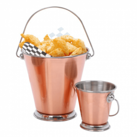 Wiaderko Snackholder do Lodu Stal Miedziane Ø12x12cm (12 Sztuk)