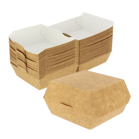 Pudełka Kraft na Hamburger 12x12x7 cm (25 Sztuk)