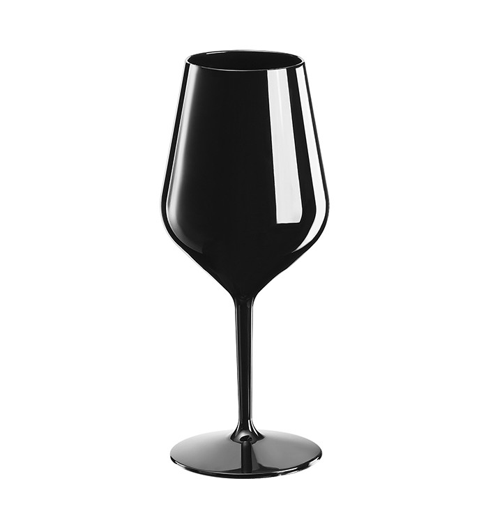 Kieliszki Wielokrotnego Użytku na Wino Tritan Czarni 470ml (6 Sztuk) Kieliszki Wielokrotnego Użytku na Wino Tritan Czarni 470ml (6 Sztuk)