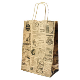 Miski Papierowe Kraft z Uchwytami "Times" 80g 20+10x29 cm (250 Sztuk)