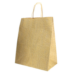 Miski Papierowe Kraft z Uchwytami 80g 26+14x32 cm (250 Sztuk)