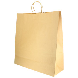 Torby Papierowe Kraft z Uchwytami 100g 46+16x49 cm (50 Sztuk)