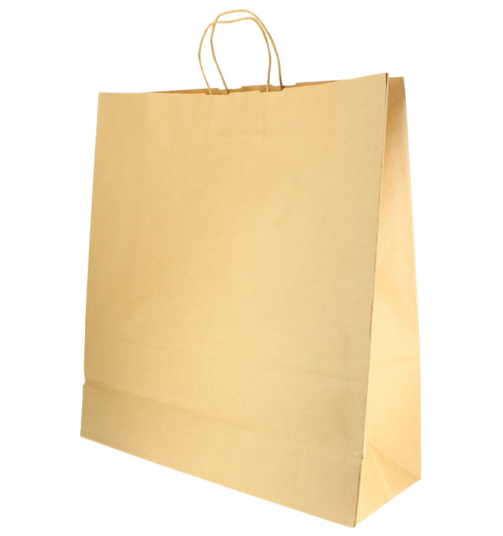 Torby Papierowe Kraft z Uchwytami 100g 46+16x49 cm (50 Sztuk) Torby Papierowe Kraft z Uchwytami 100g 46+16x49 cm (50 Sztuk)