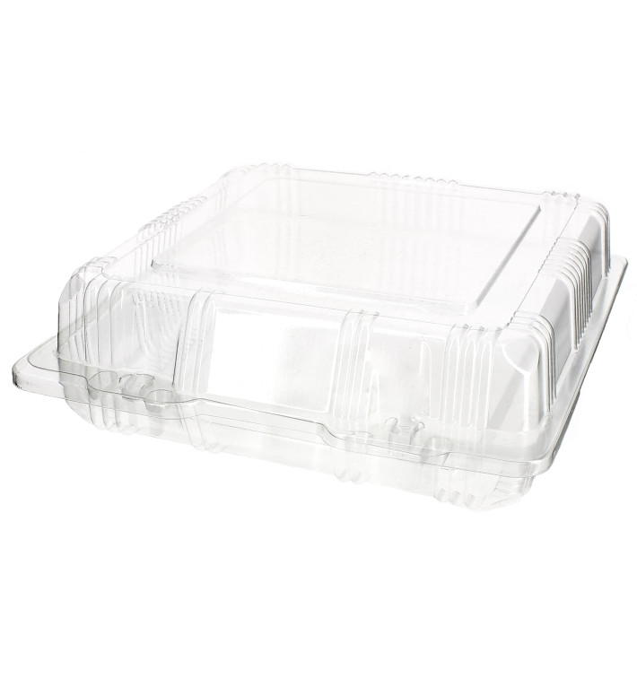 Pojemniki Pokrywka do Zawiasie Pieczenia PET 18x18x6cm (220 Sztuk) Pojemniki Pokrywka do Zawiasie Pieczenia PET 18x18x6cm (220 Sztuk)
