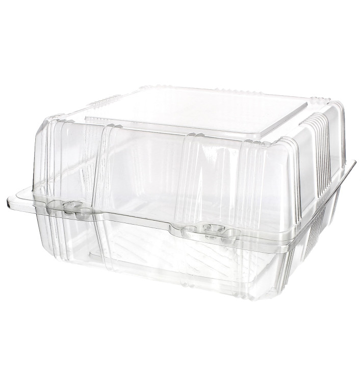 Pojemniki Pokrywka do Zawiasie Pieczenia PET 18x18x10cm (220 Sztuk) Pojemniki Pokrywka do Zawiasie Pieczenia PET 18x18x10cm (220 Sztuk)