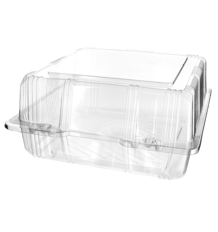 Pojemniki Pokrywka do Zawiasie Pieczenia PET 20x20x10cm (220 Sztuk) Pojemniki Pokrywka do Zawiasie Pieczenia PET 20x20x10cm (220 Sztuk)