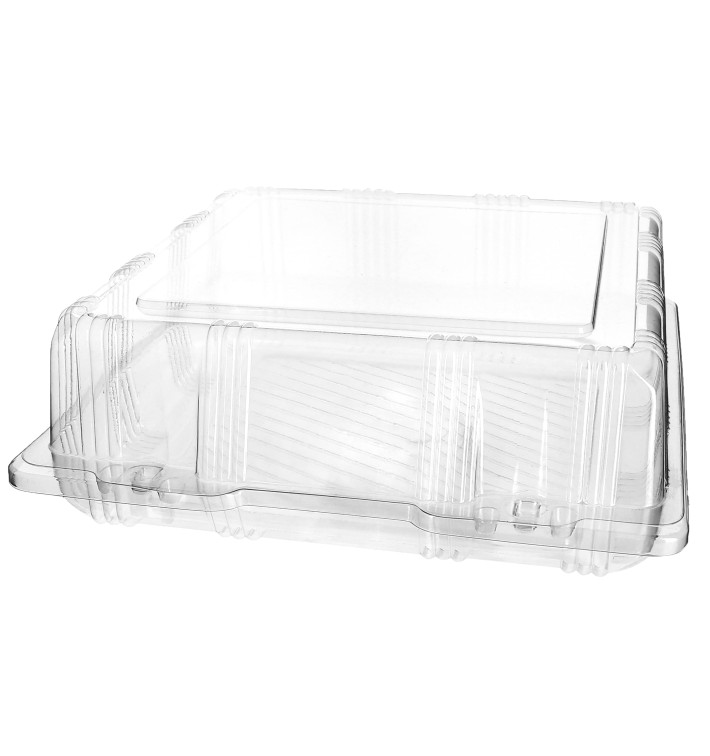 Pojemniki Pokrywka do Zawiasie Pieczenia PET 22x22x8cm (220 Sztuk) Pojemniki Pokrywka do Zawiasie Pieczenia PET 22x22x8cm (220 Sztuk)