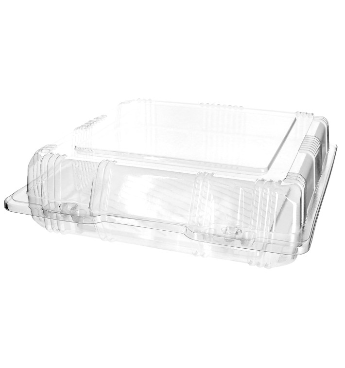 Pojemniki Pokrywka do Zawiasie Pieczenia PET 20x20x6cm (220 Sztuk) Pojemniki Pokrywka do Zawiasie Pieczenia PET 20x20x6cm (220 Sztuk)